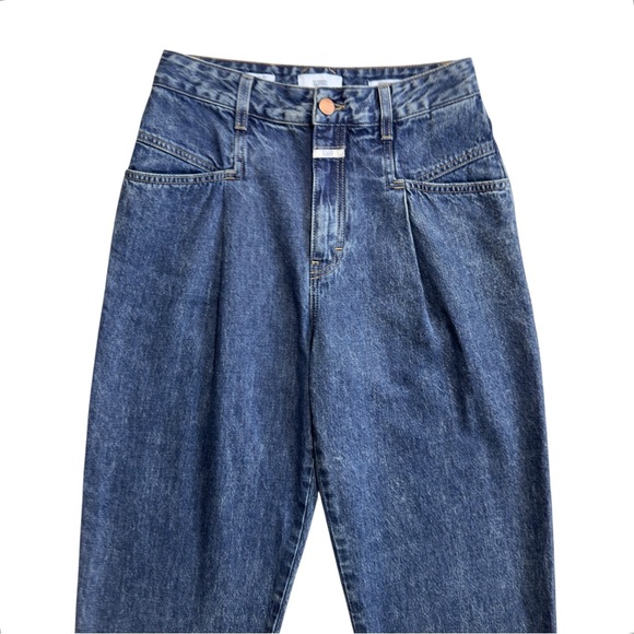 Closed "Pearl" High Waisted Jeans in Dark Blue 26 - Picture 9 of 12